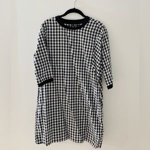 SHEIN Black and White Gingham Mini-Dress